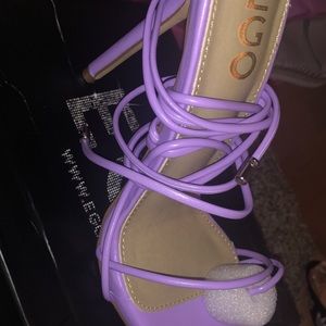 Ego lace up open toe heel sandal